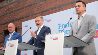 Thomas L. Kemmerich, Christian Lindner und Robert Malorny