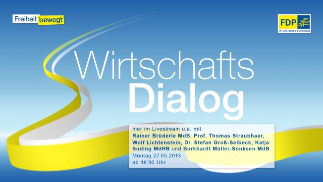 Bühne: Wirtschaftsdialog im Livestream verfolgen!