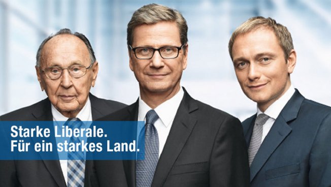 Plakat aus NRW "Starke Liberale": Mit Genscher, Westerwelle und Lindner