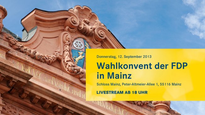 Grafik zum Wahlkonvent der FDP im Mainzer Schloss