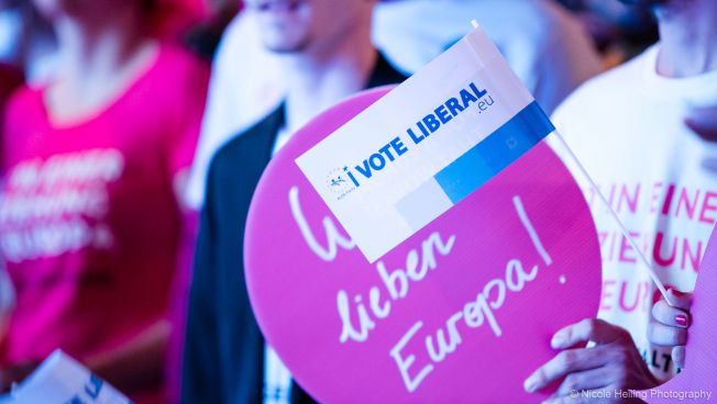 Wahlkampf "I vote liberal"