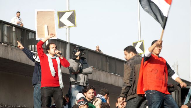 Demonstranten auf dem Tahrir-Platz im Kairo