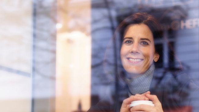 Katja Suding im Café