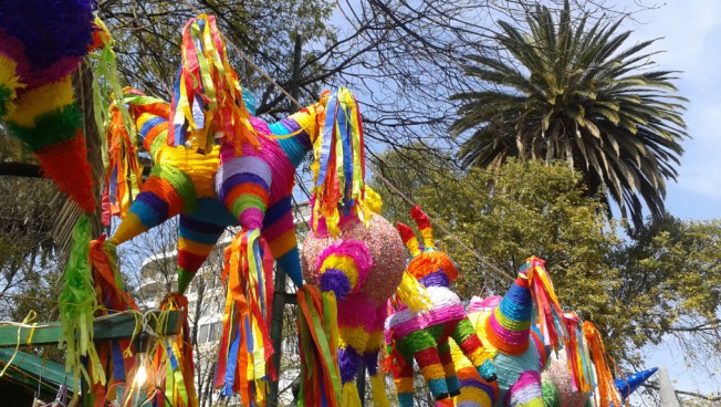 Bunte Piñatas in Mexiko. Bild: Stiftung für die Freiheit