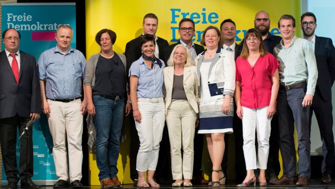 Der frisch gewählte Vorstand der FDP Saar