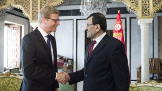 Der tunesische Ministerpräsident, Ali Laarayedh, und Guido Westerwelle in Tunis