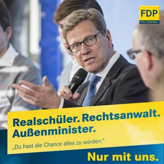 FDP-Facebook-Banner zur Chancengleichheit mit Guido Westerwelle