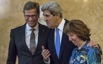 Westerwelle, Kerry und Ashton beim G8-Treffen